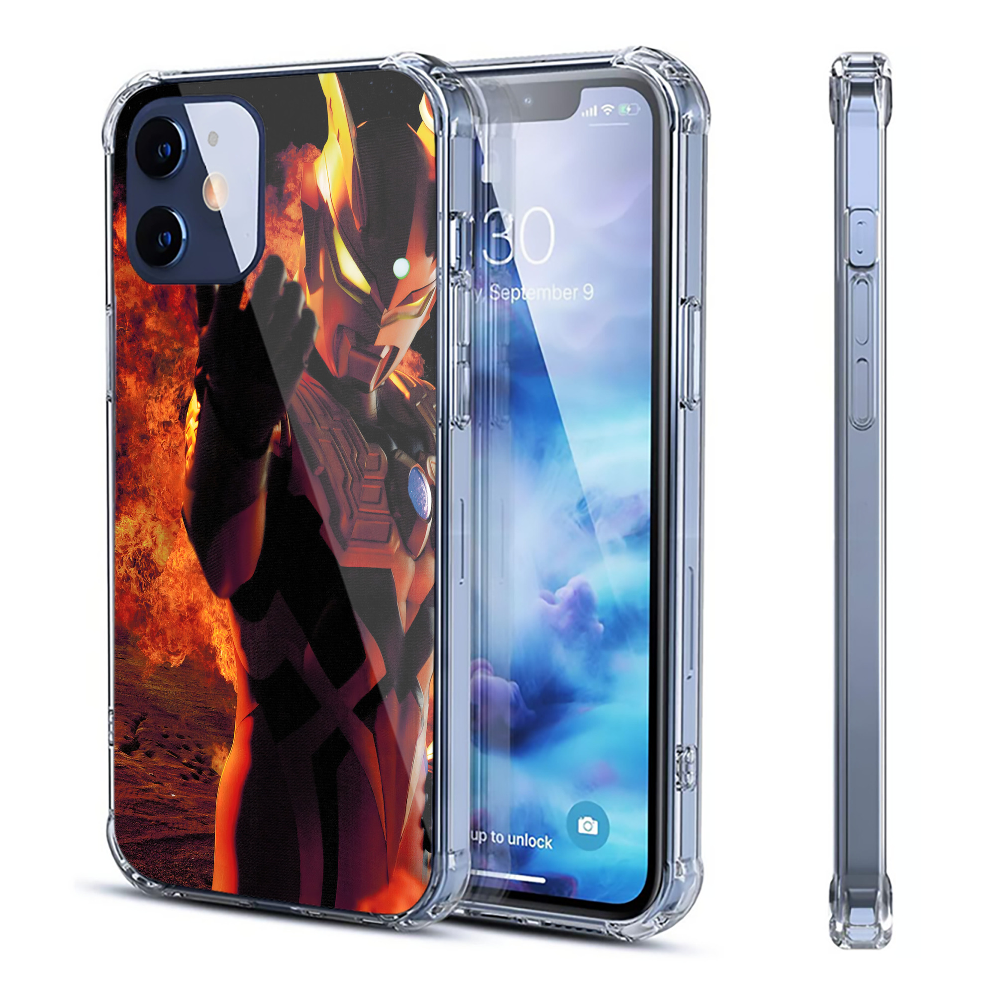 （画像用） ウルトラマン Ultraman 【iPhone 12シリーズ対応】透明スマホケース（クリアソフトケース）